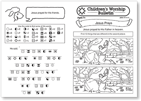 Children's Worship Bulletins older age group sample